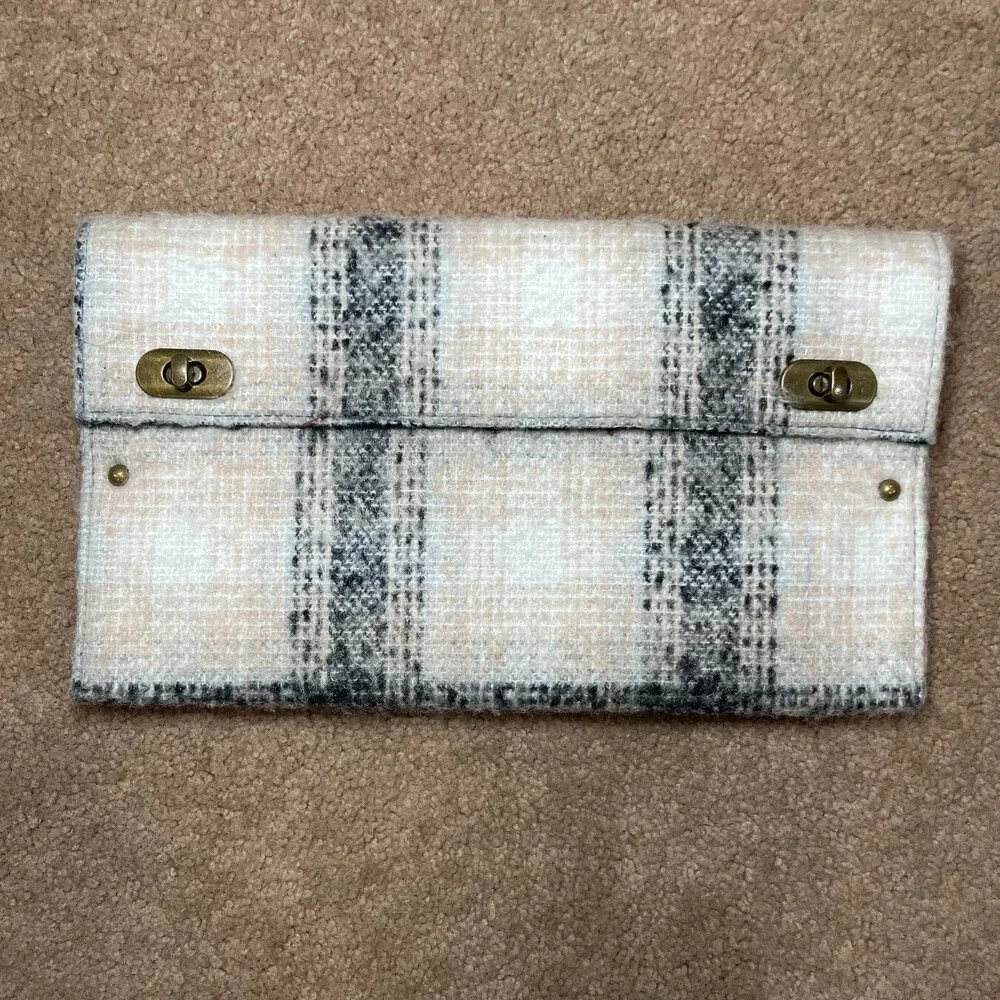 Anthropologie Schuler & Sons Philadelphia‎ Plaid Clutch Bag Purse